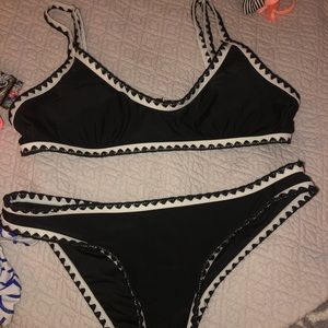 Black and white size medium bathing suit